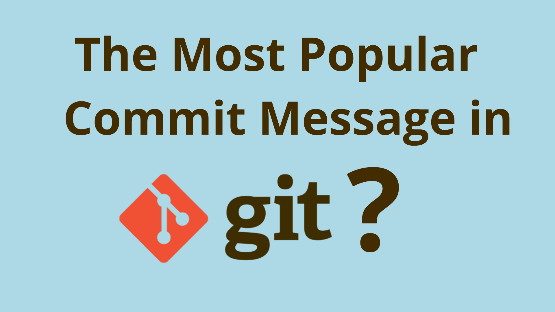 Image of What is the most popular initial commit message in Git?