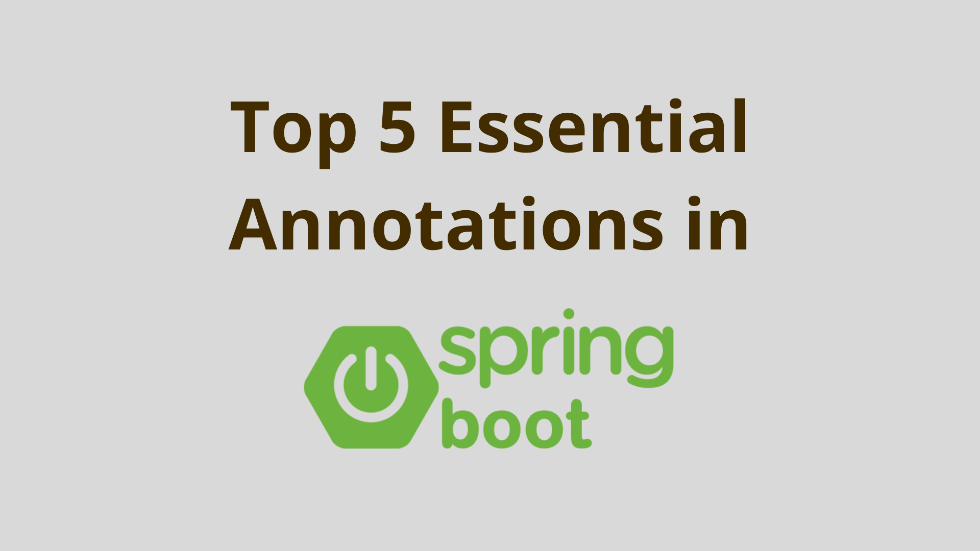 Spring annotations list hot sale with examples