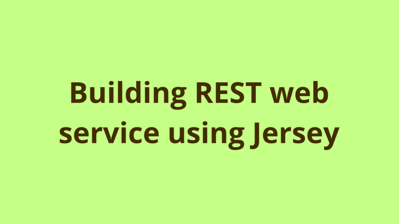 Image of Building REST web service using Jersey