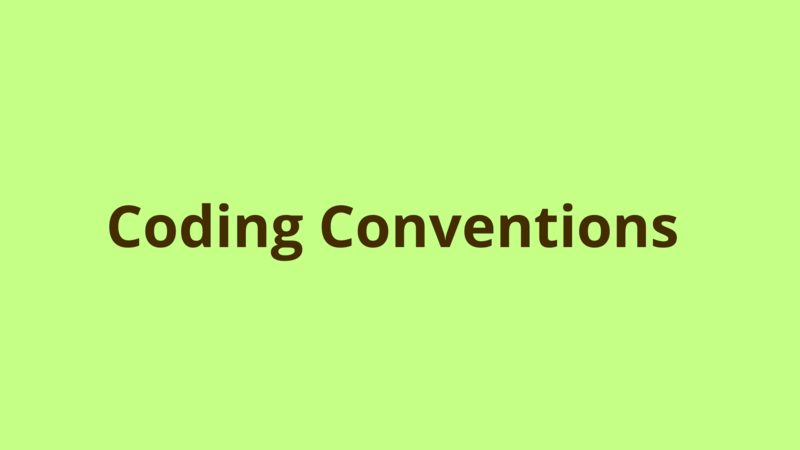 Image of Coding Conventions