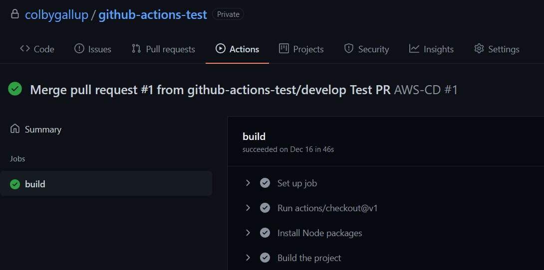 GitHub Actions for continuous deployment