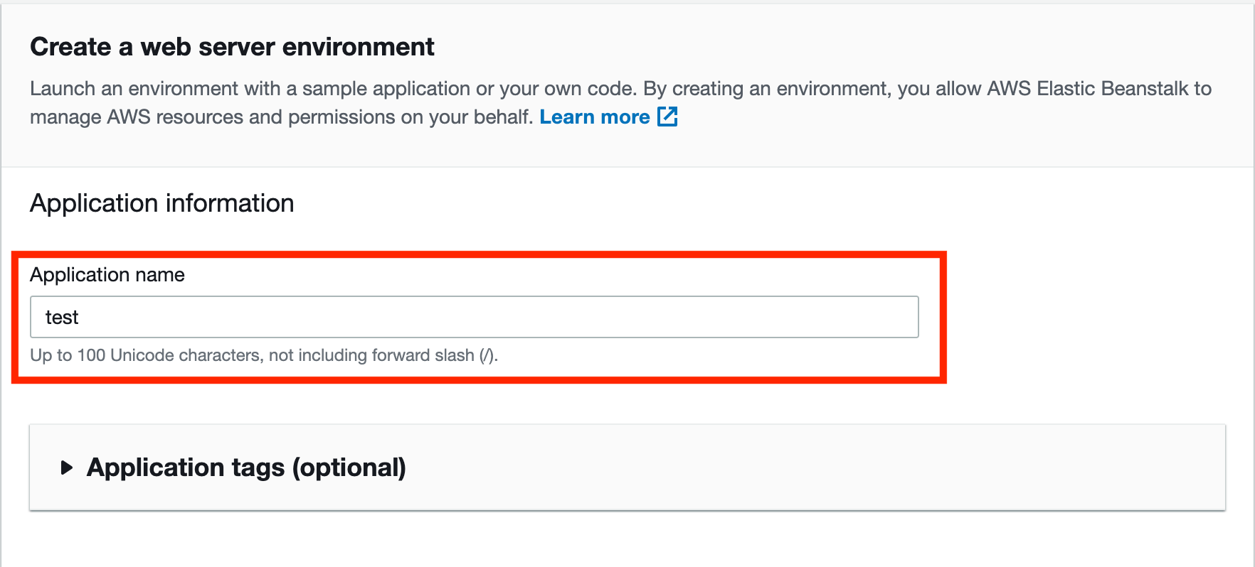 Create an AWS Elastic Beanstalk Environment - Step 3