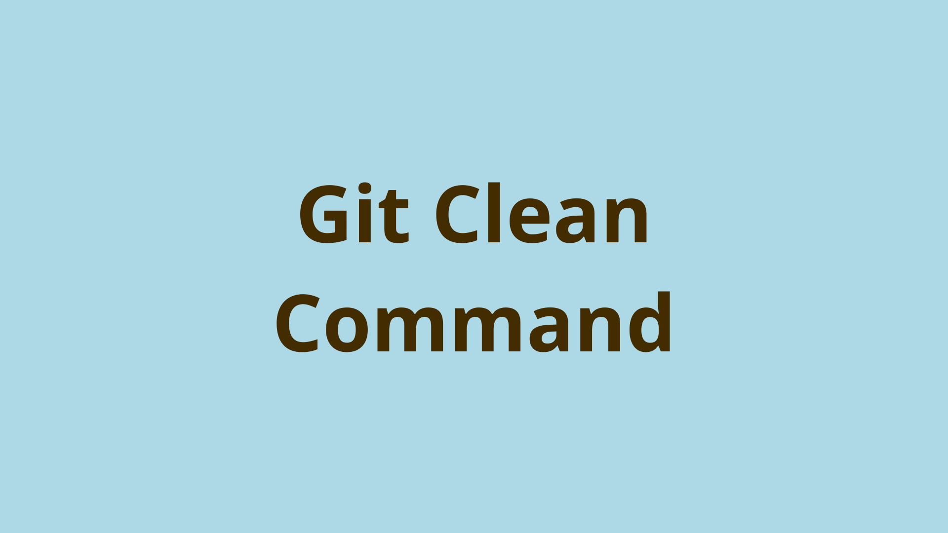 git cleanup