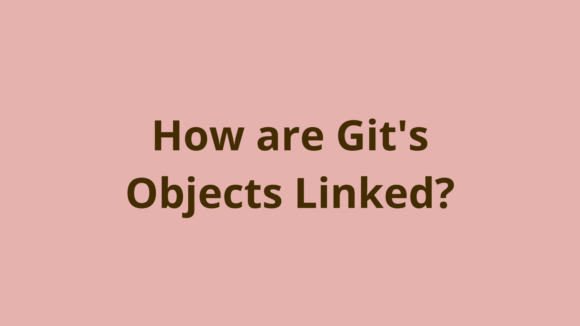 Image of How are Git's objects linked together?