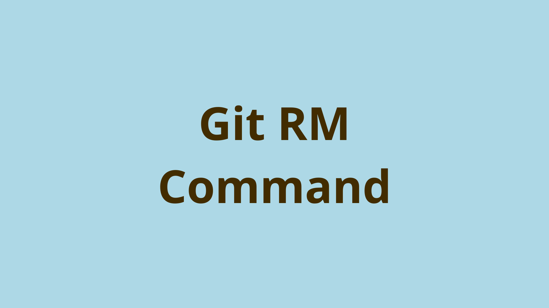 Git Bash Rm Command