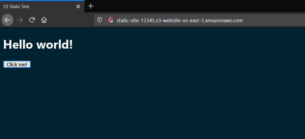 S3 static site is now accessible