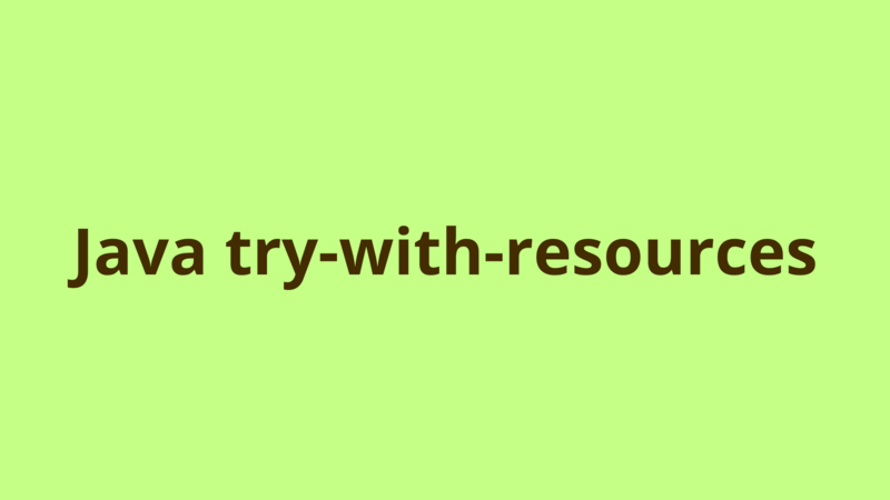 Image of Java try-with-resources