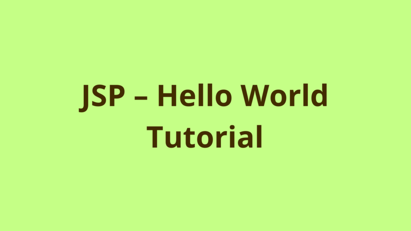 Image of JSP – Hello World Tutorial