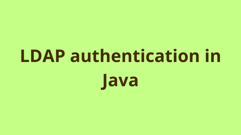Image of LDAP authentication in Java