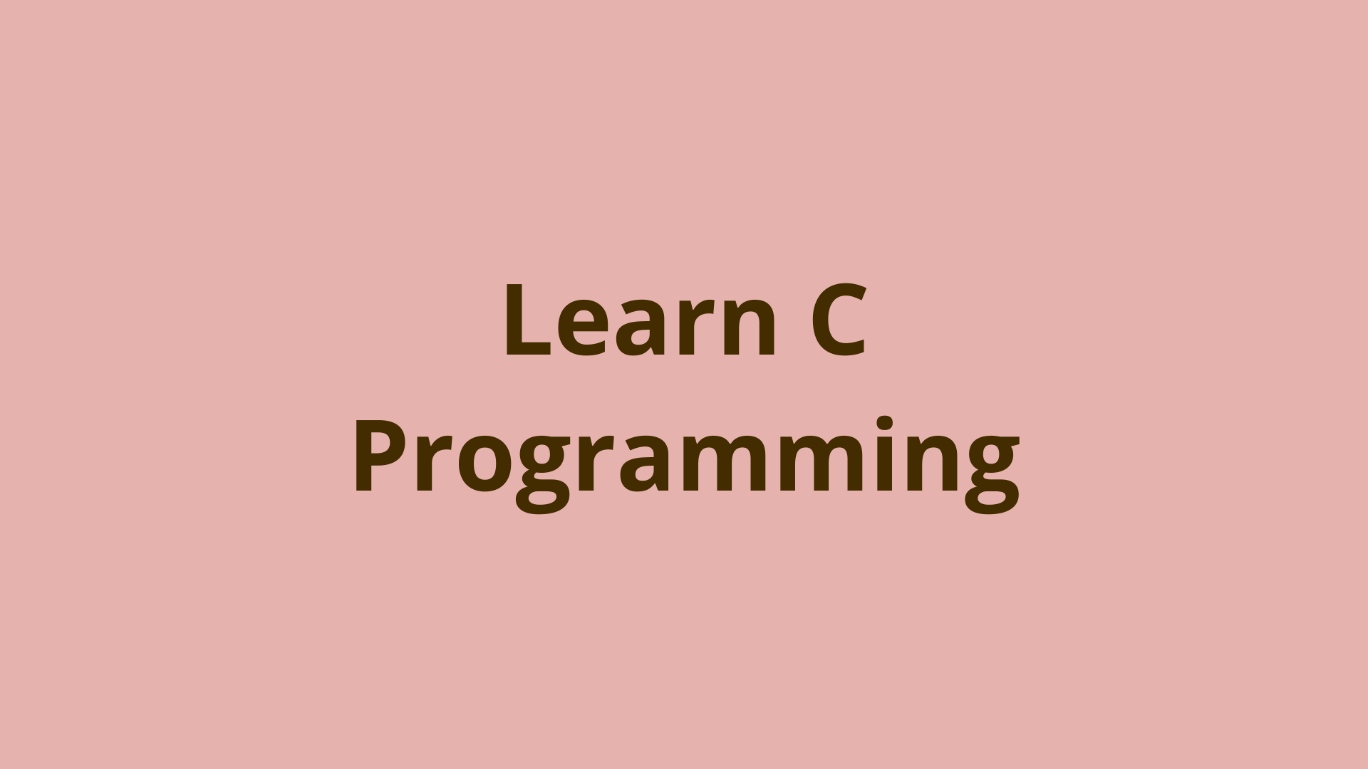 Learn C Programming