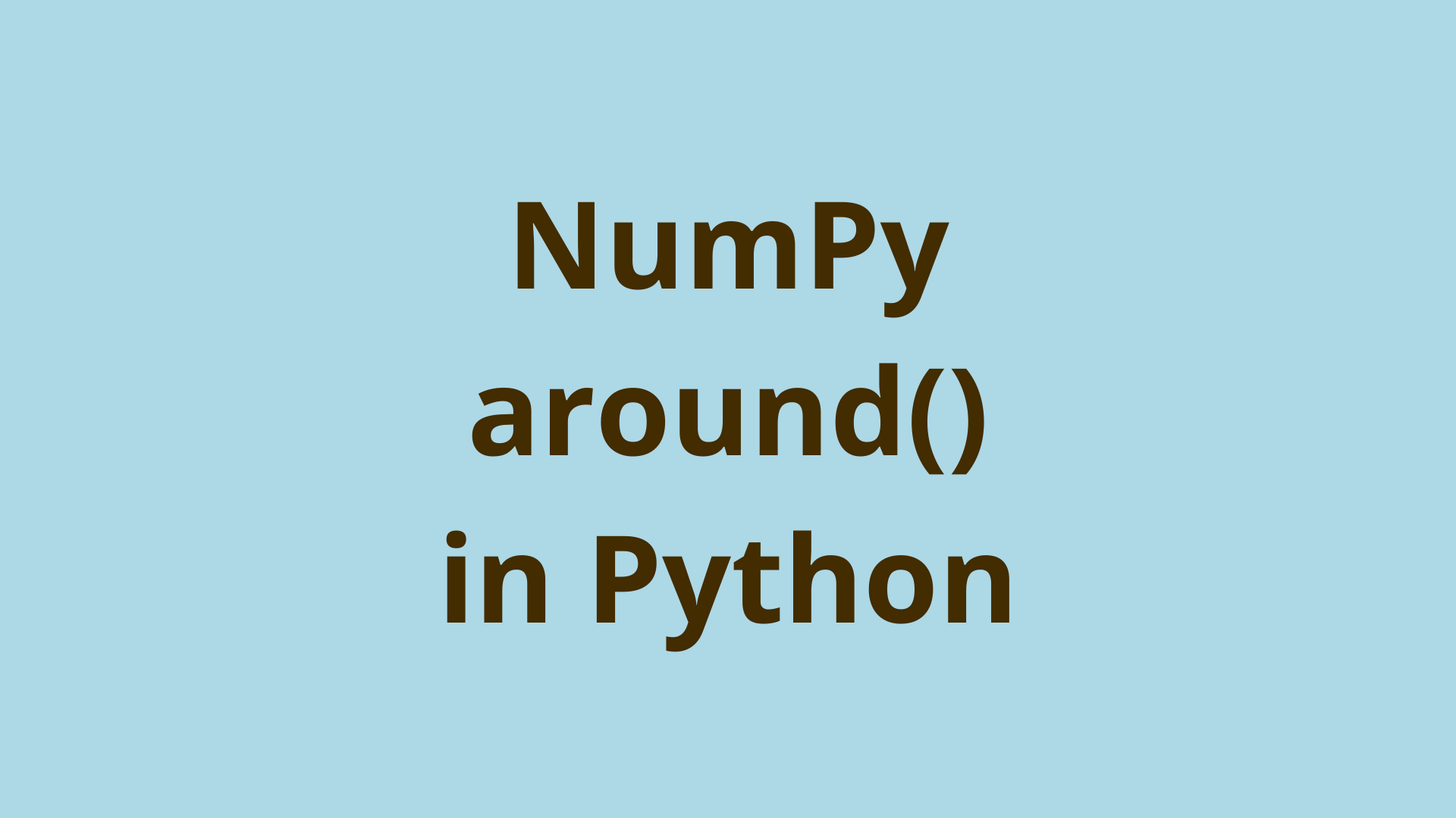 numpy-around-in-python-dnt