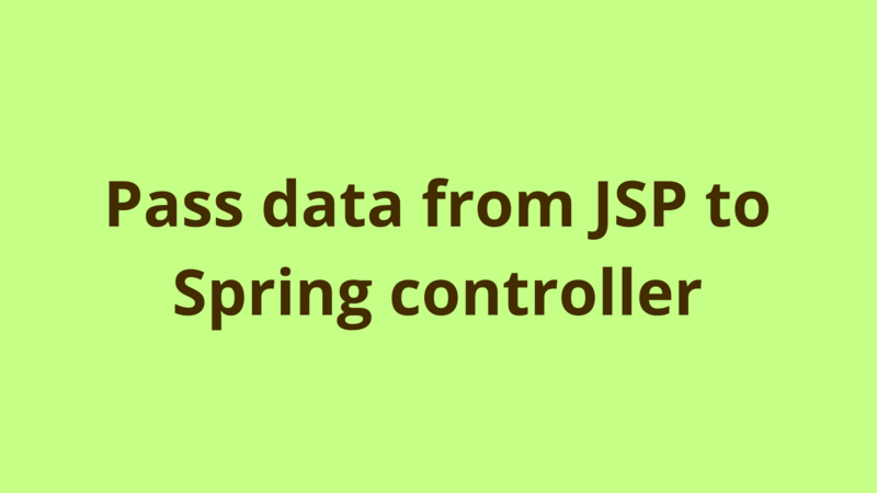 Image of Pass data from JSP to Spring controller