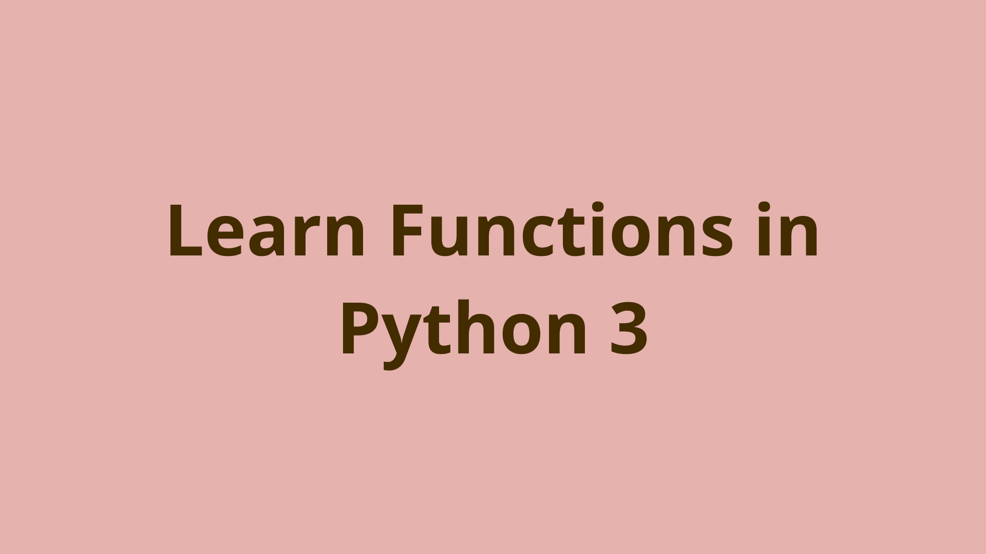 Python Programming Tutorials