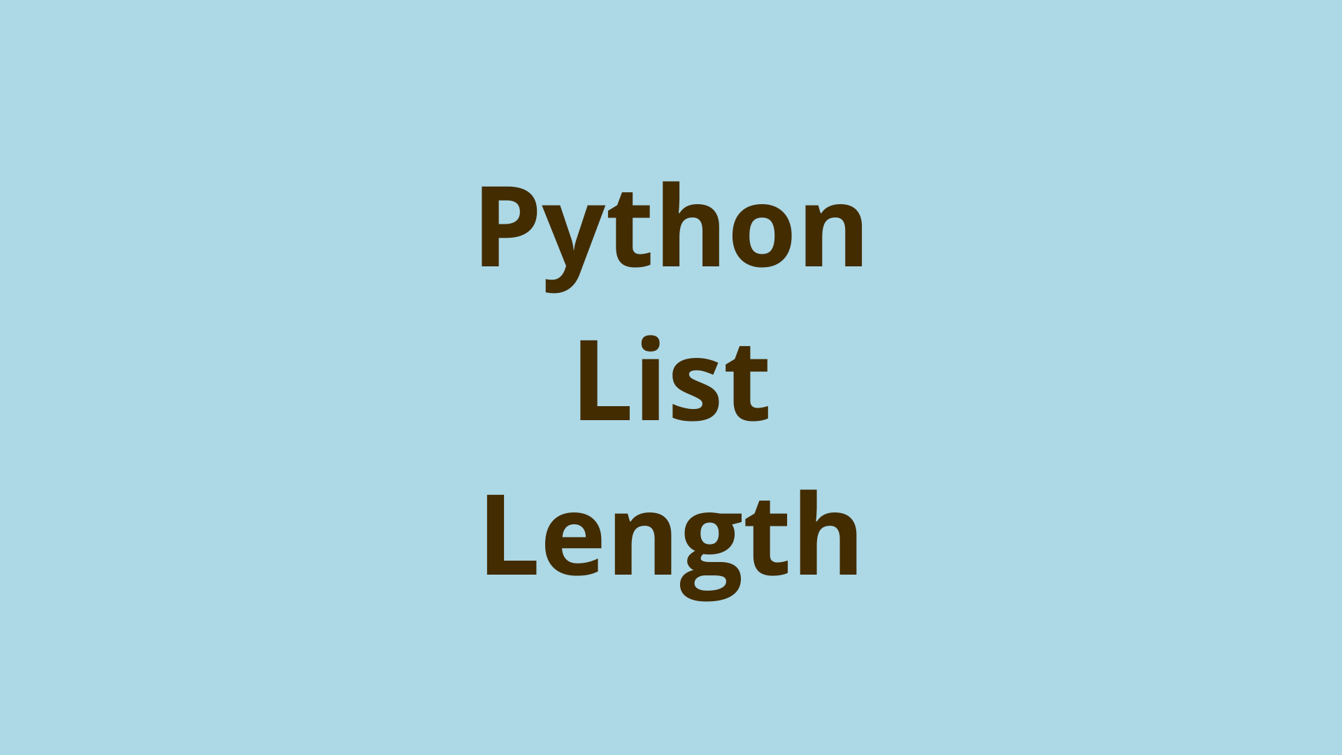 Image of Python List Length