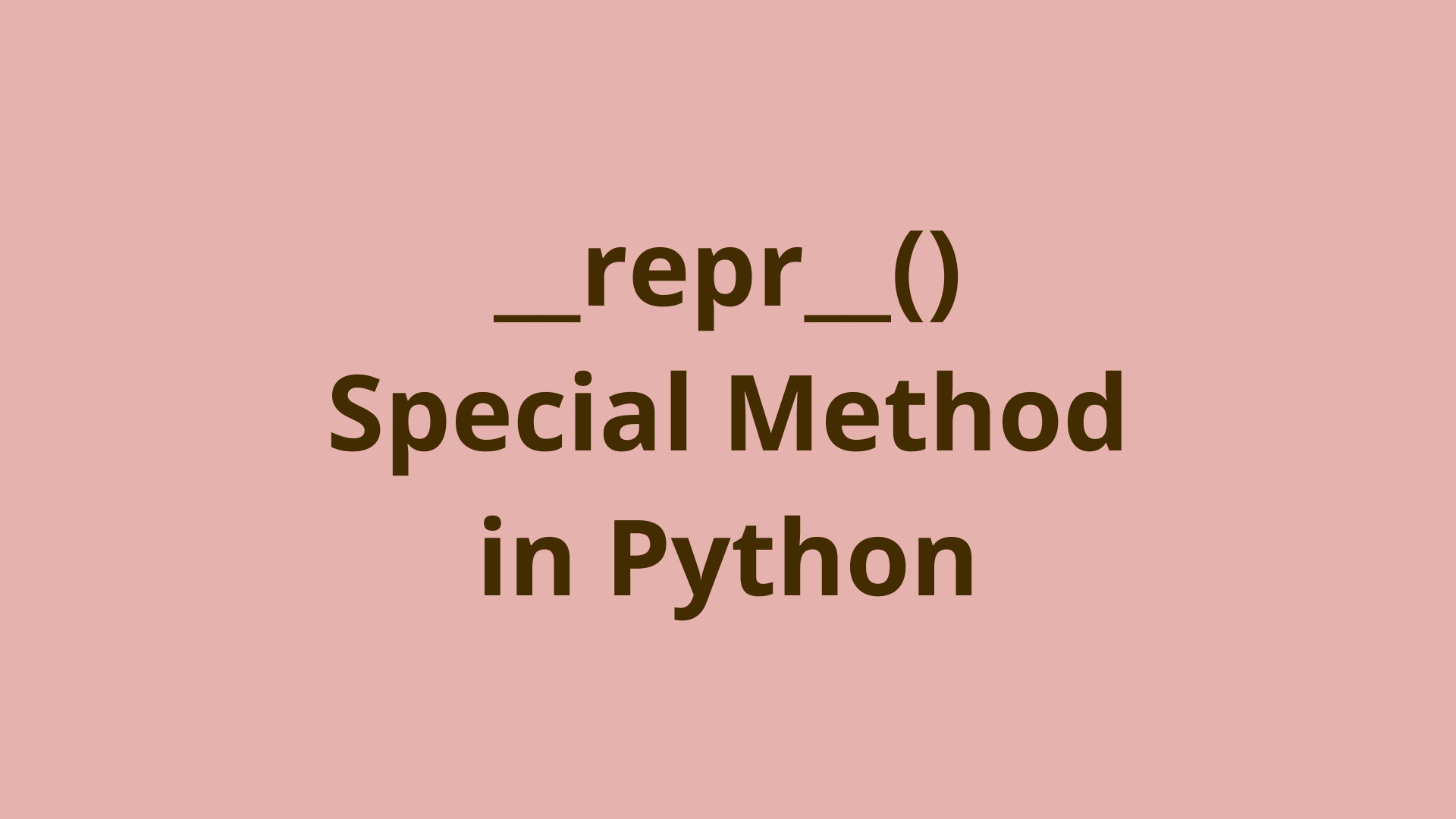 Image of __repr__ in Python