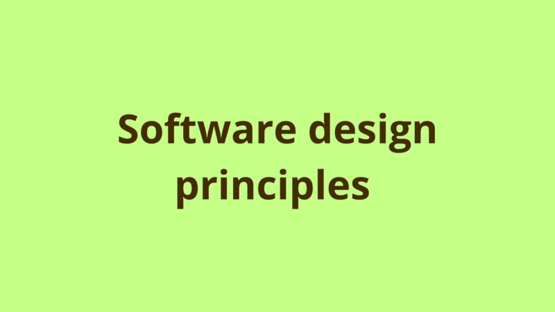 Image of Software design principles