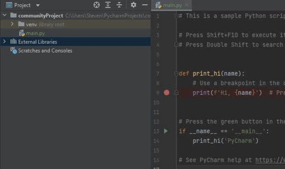 Using PyCharm with Git